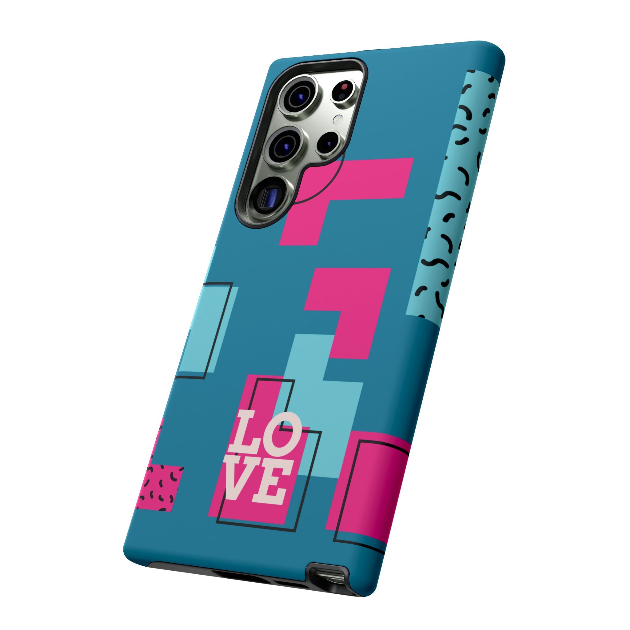 LOVE Teal Green Tough Phone Case for iPhone, Galaxy, or Google Pixel