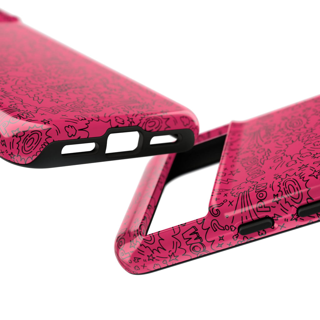 Pink Wow Tough Case for iPhone, Galaxy, or Google Pixel