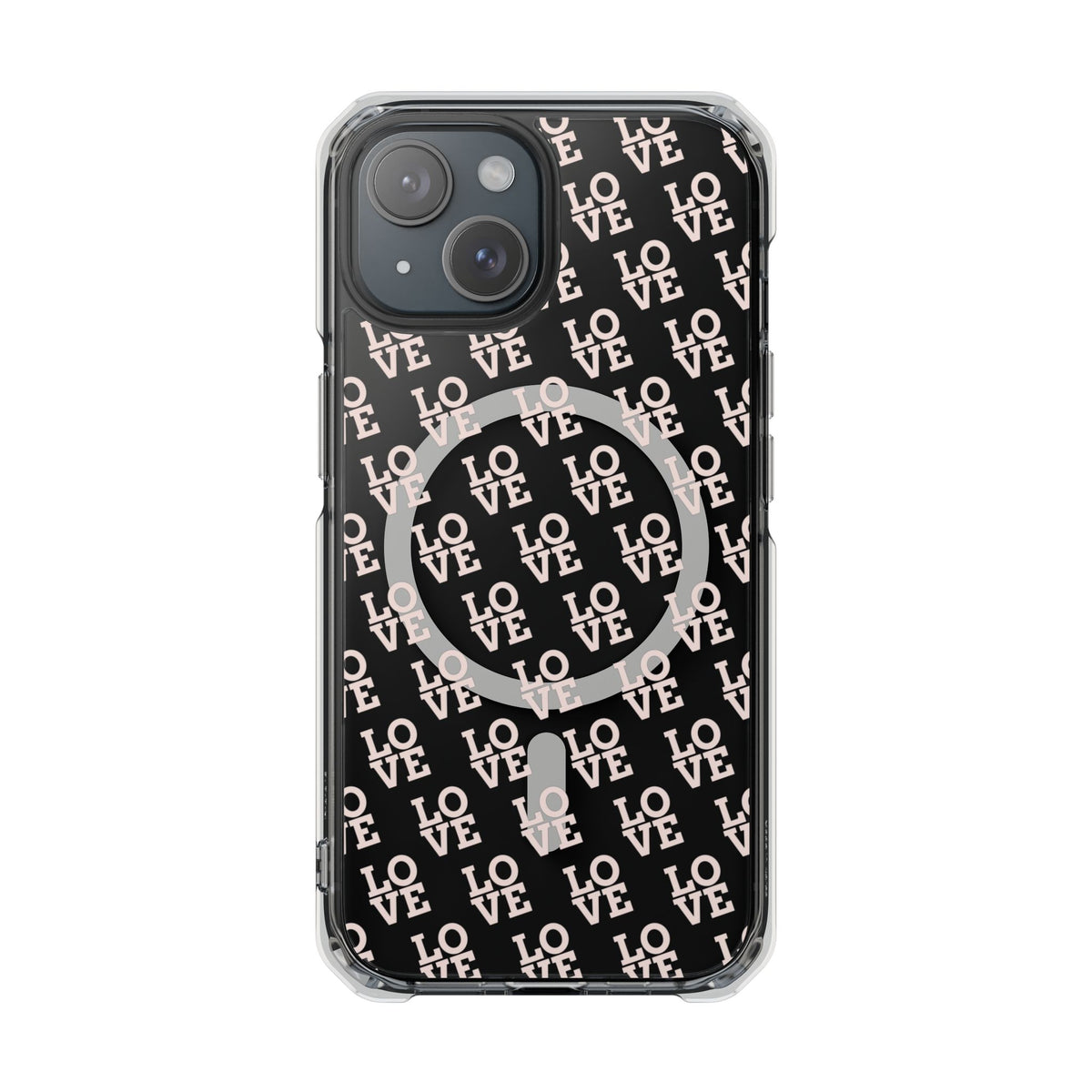 LOVE Magnetic iPhone 14, 15, 16 Series Clear Impact Cases