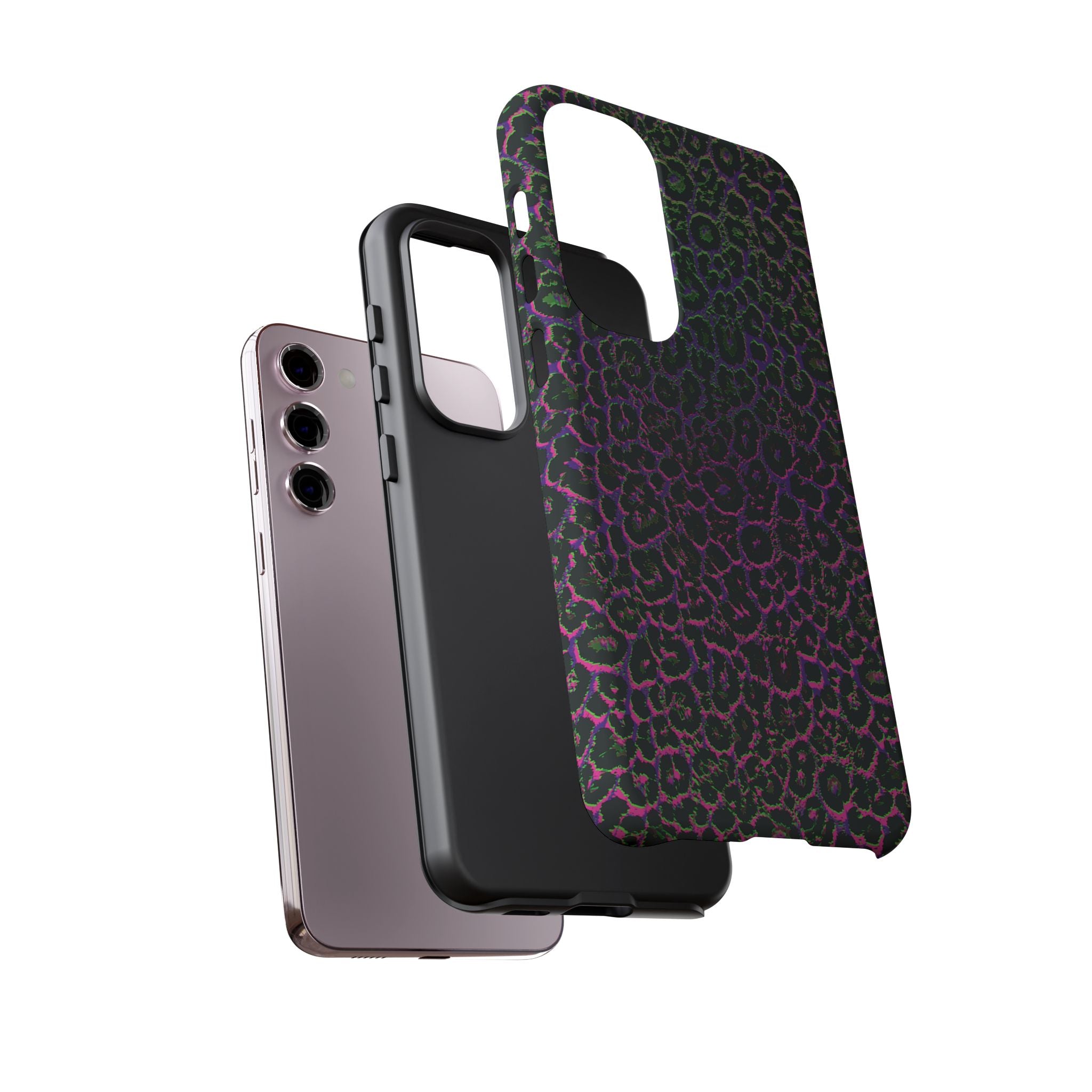 Colorful Leopard Tough Phone Case for iPhone, Galaxy, or Google Pixel