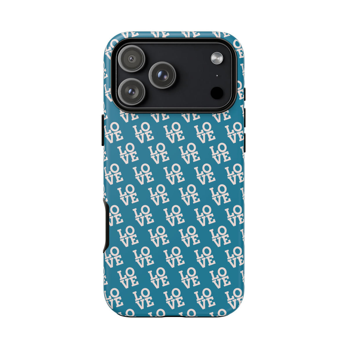 LOVE Teal Green Tough Phone Case iPhone, Galaxy, or Google Pixel