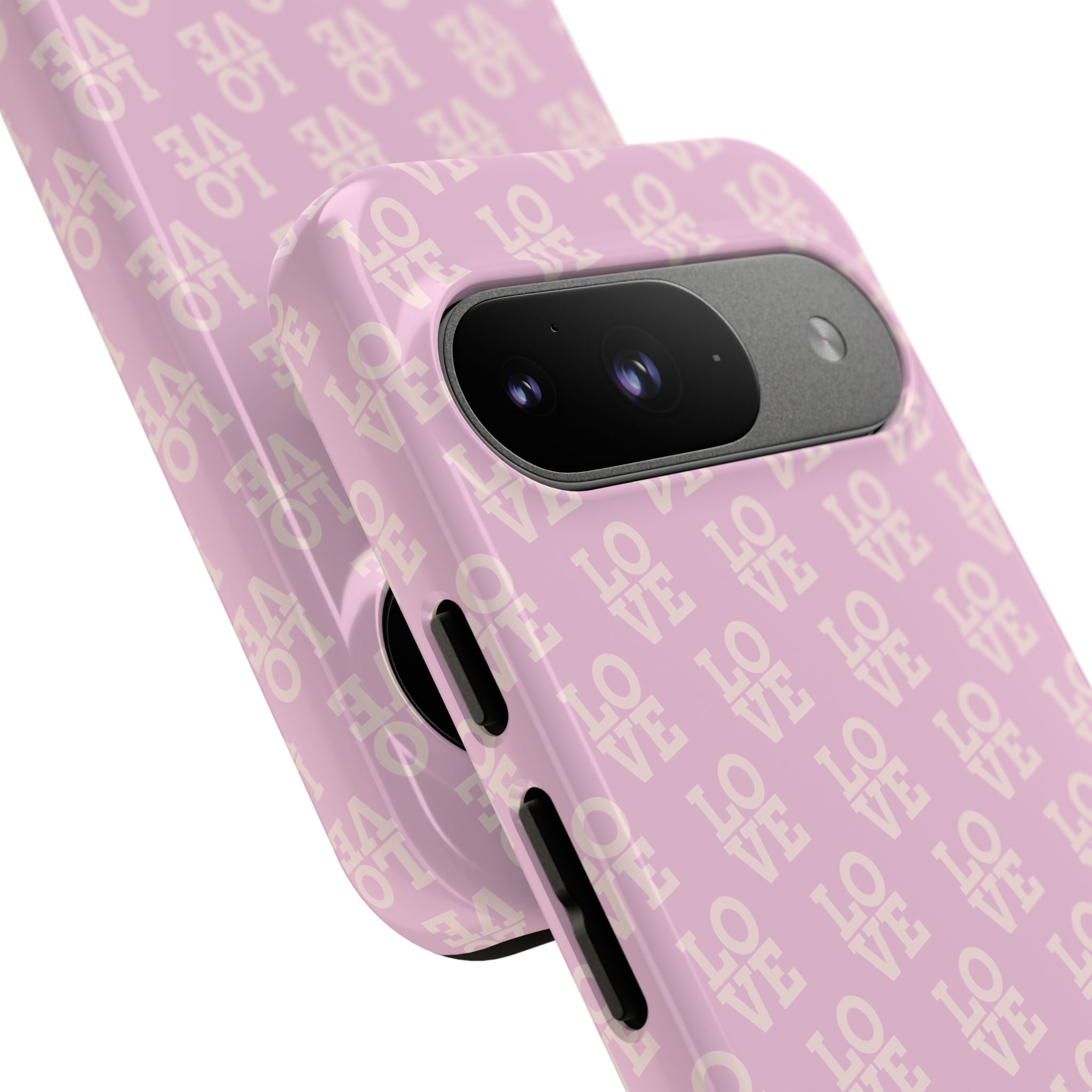 LOVE Pink Tough Phone Case for iPhone, Galaxy, or Google Pixel