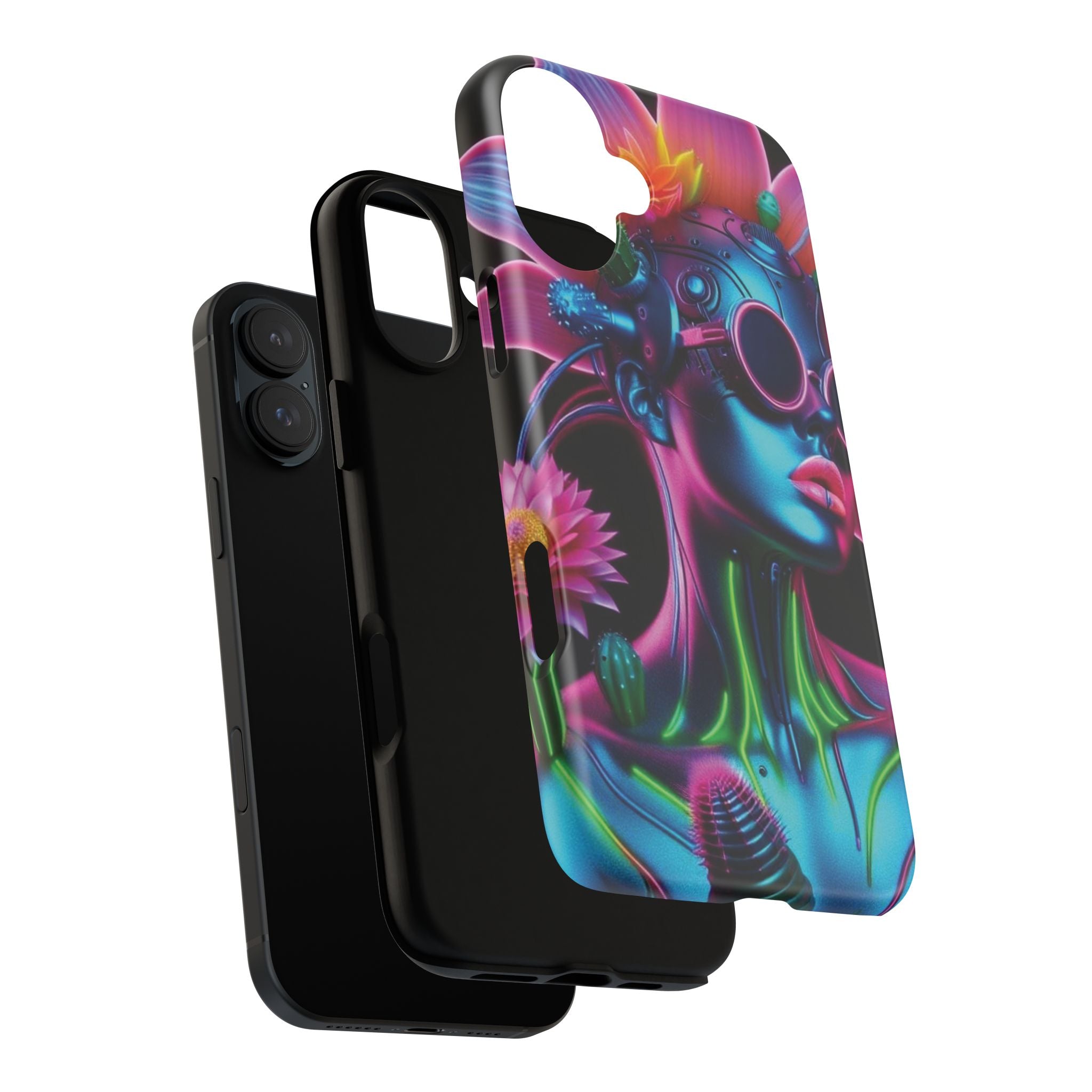 Neon Androgen Cactus Flower Tough Phone Case for iPhone, Galaxy, or Google Pixel