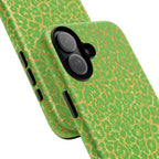 Neon Green Gold Leopard Tough Phone Case iPhone, Galaxy, or Google Pixel