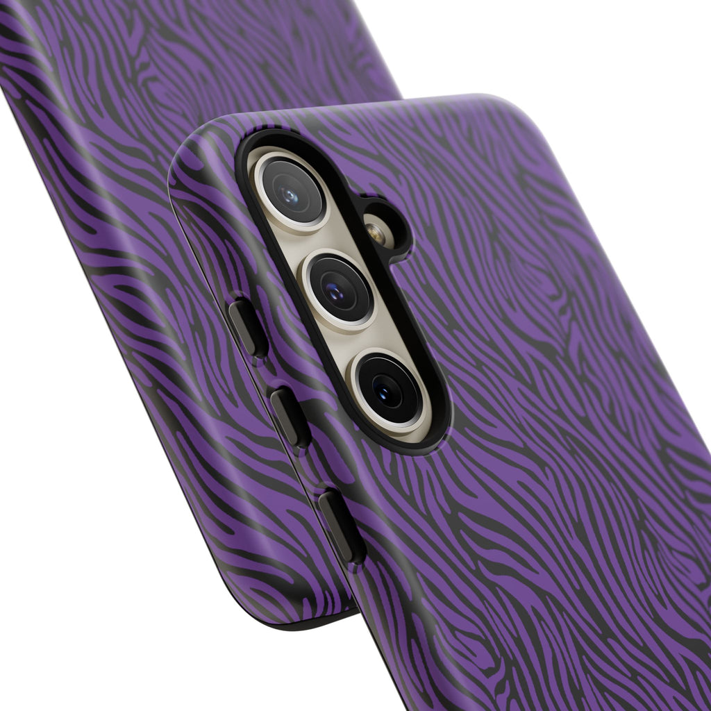 Purple Zebra Tough Phone Case for iPhone, Galaxy, or Google Pixel
