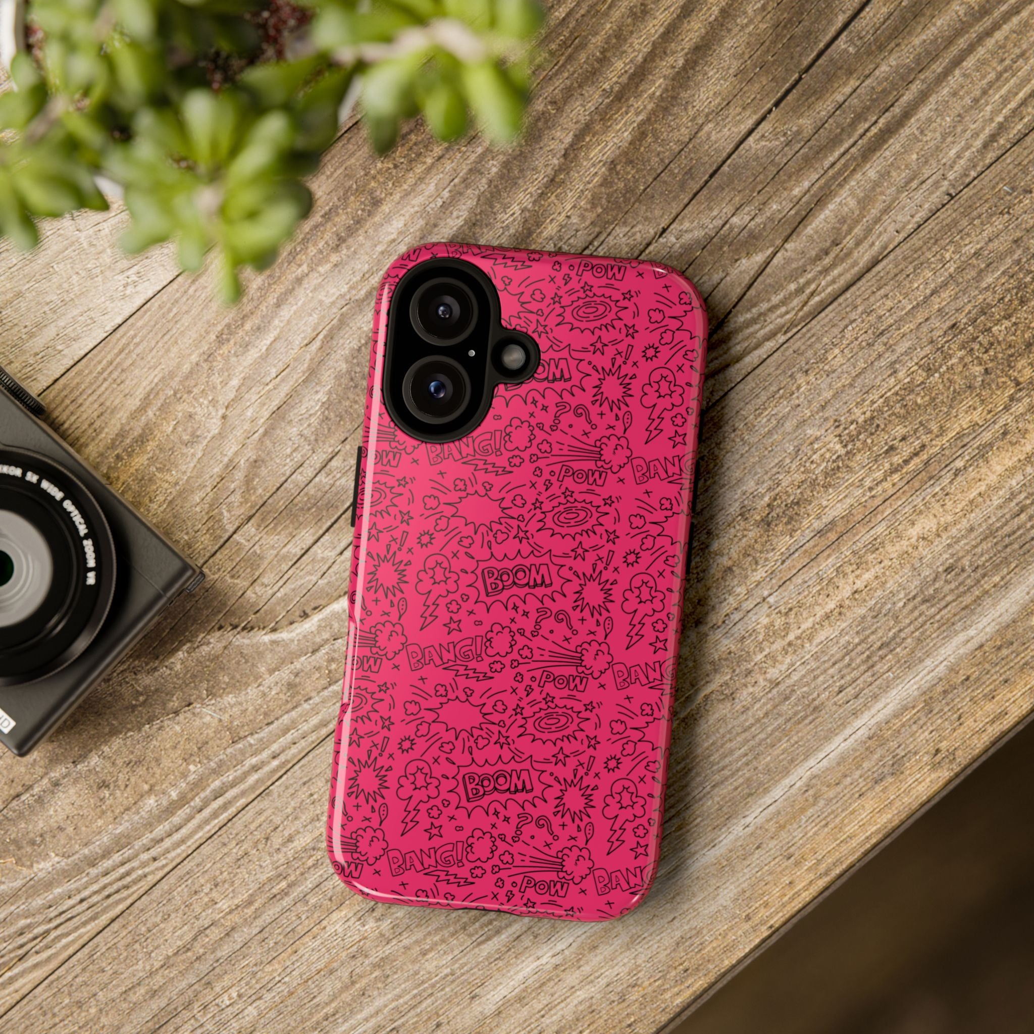 Pink Wow Tough Case for iPhone, Galaxy, or Google Pixel