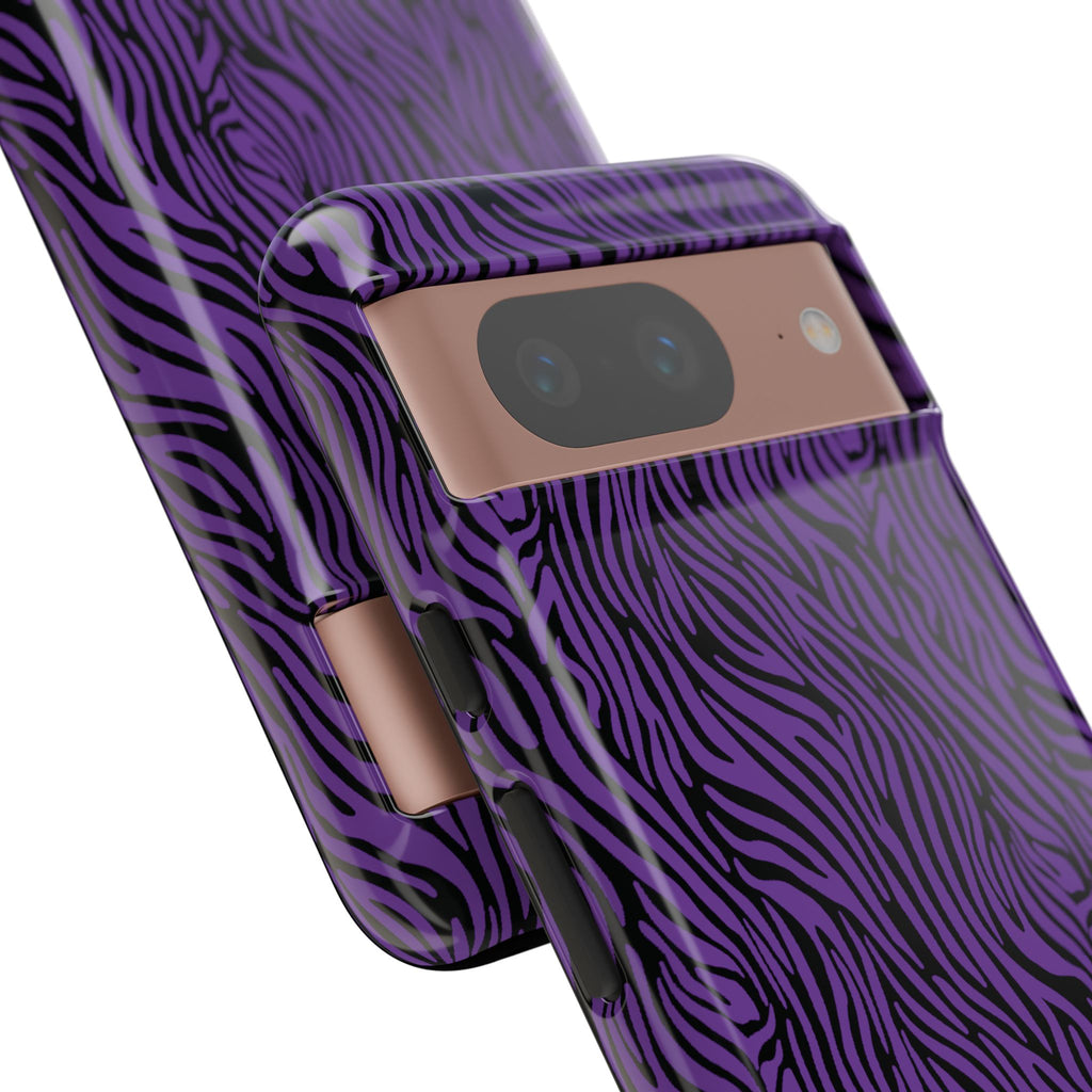 Purple Zebra Tough Phone Case for iPhone, Galaxy, or Google Pixel