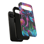 Neon Androgen Cactus Flower Tough Phone Case for iPhone, Galaxy, or Google Pixel