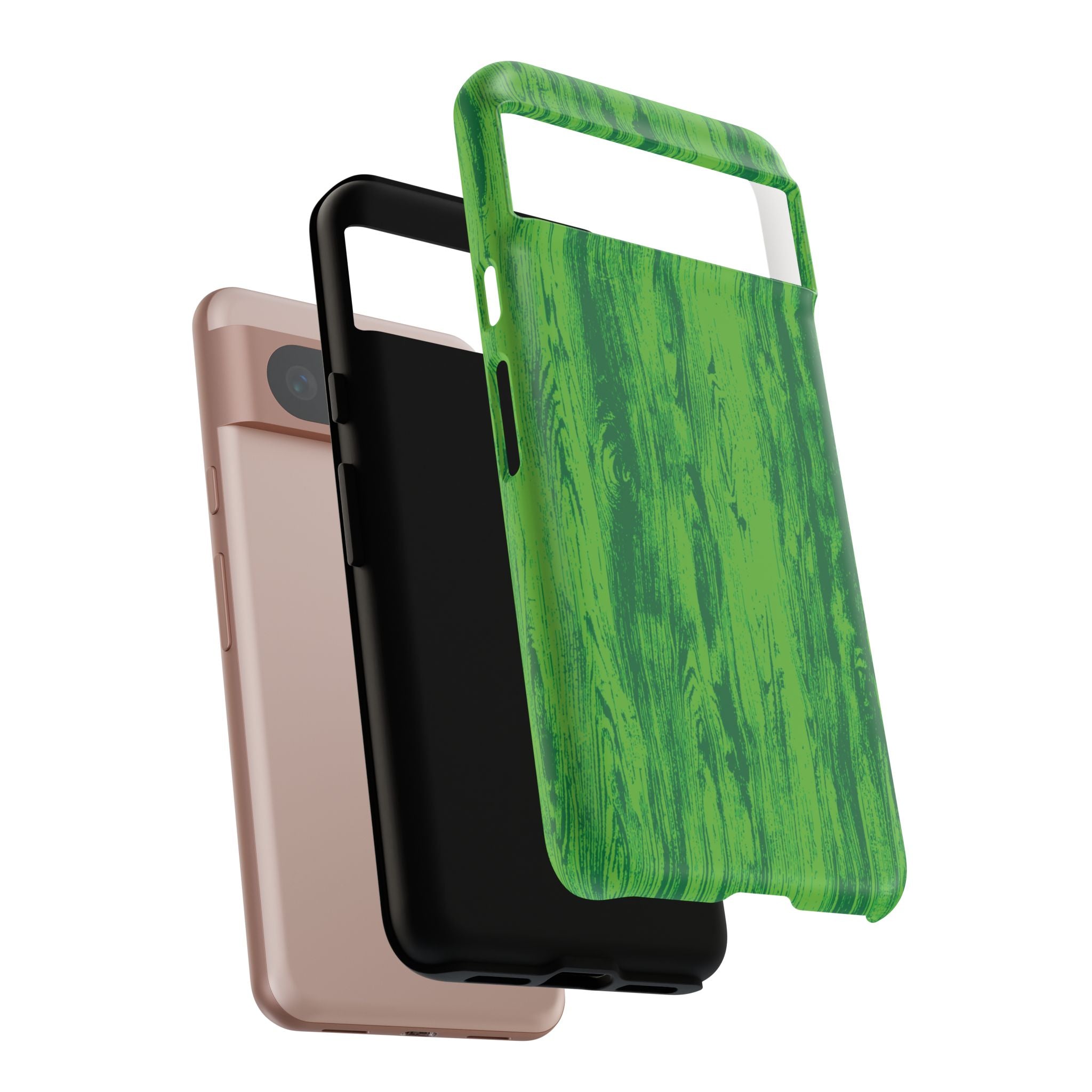 Neon Green Wood Tough Phone Case iPhone, Galaxy, or Google Pixel