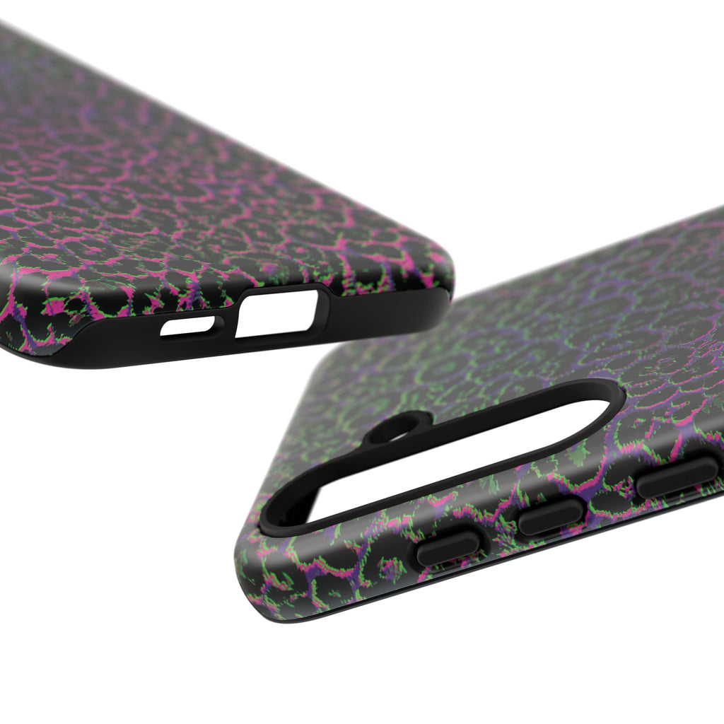 Colorful Leopard Tough Phone Case for iPhone, Galaxy, or Google Pixel
