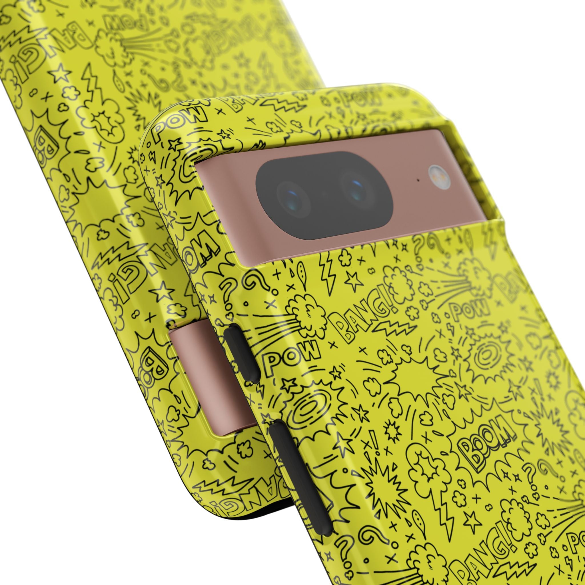 Neon Yellow Wow RG Tough Phone Case for iPhone, Galaxy, or Google Pixel