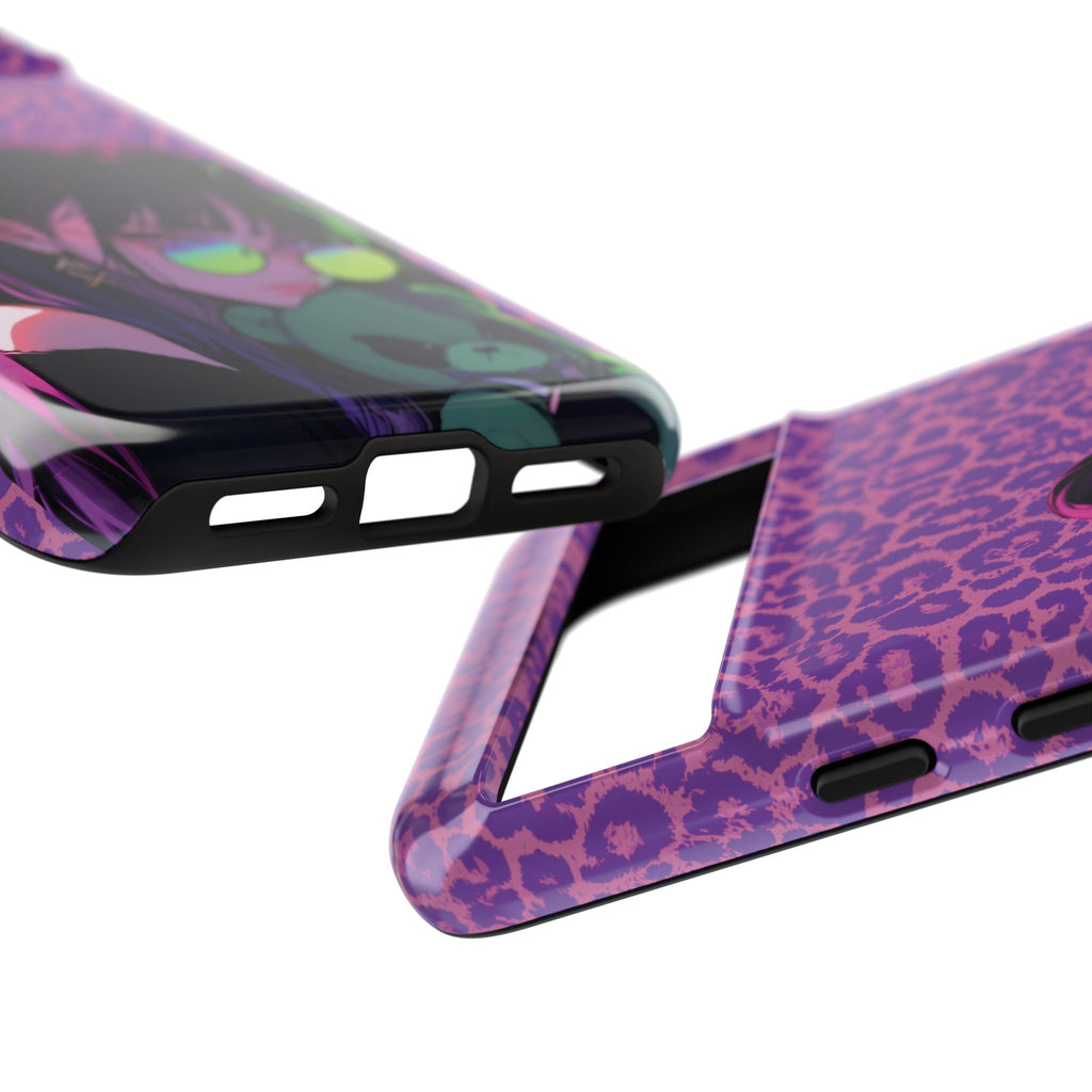 Purple Pink Leopard Kz iPhone, Galaxy and Google Tough Cases