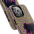Purple Neon Lime Leopard Kz Tough Case for iPhone, Galaxy, or Google Pixel