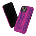Pink Purple Wood Print Tough Phone Case iPhone, Galaxy, or Google Pixel