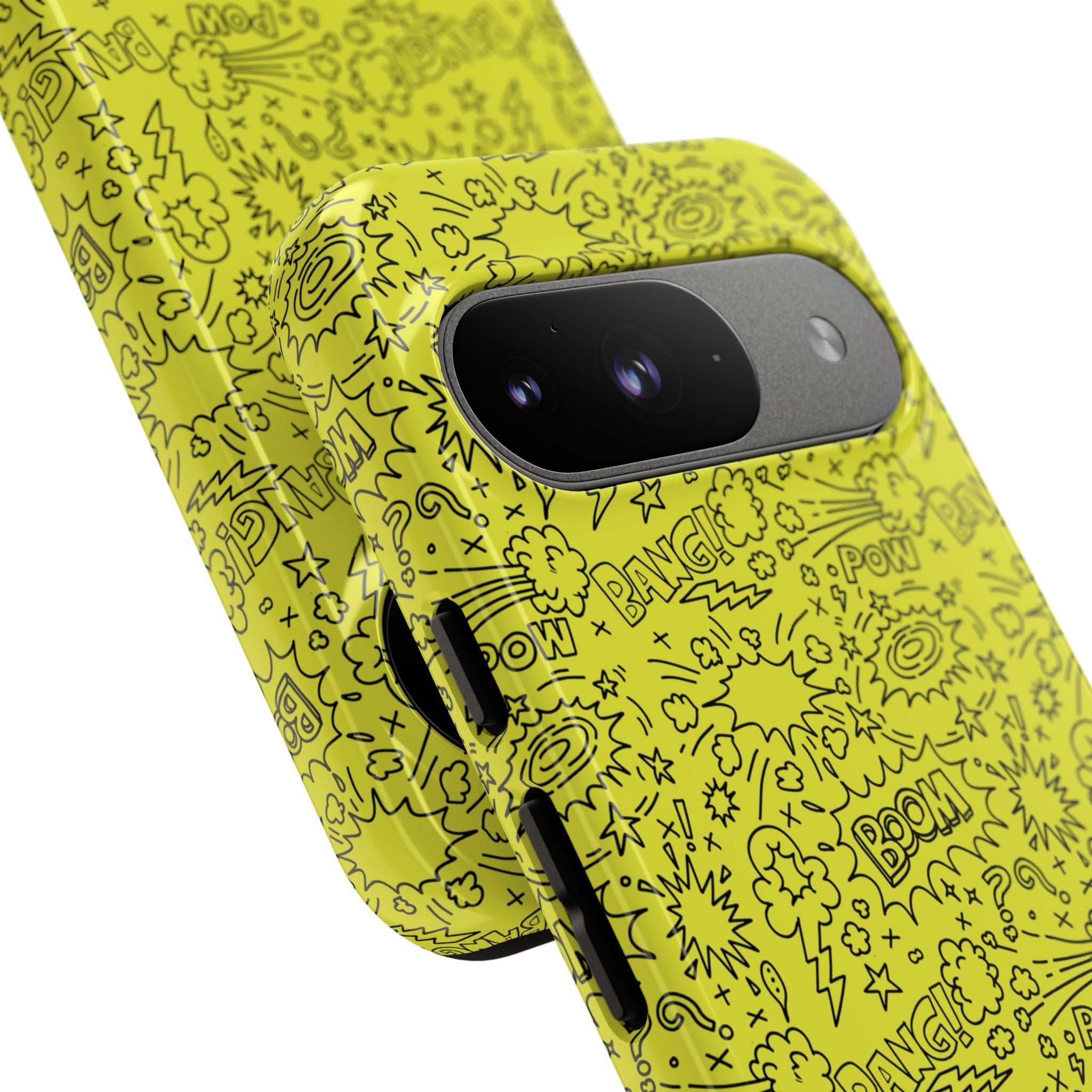 Neon Yellow Wow RG Tough Phone Case for iPhone, Galaxy, or Google Pixel