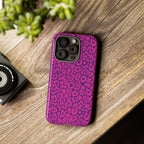Pink Purple Leopard Tough Phone Case iPhone, Galaxy and Google Pixel
