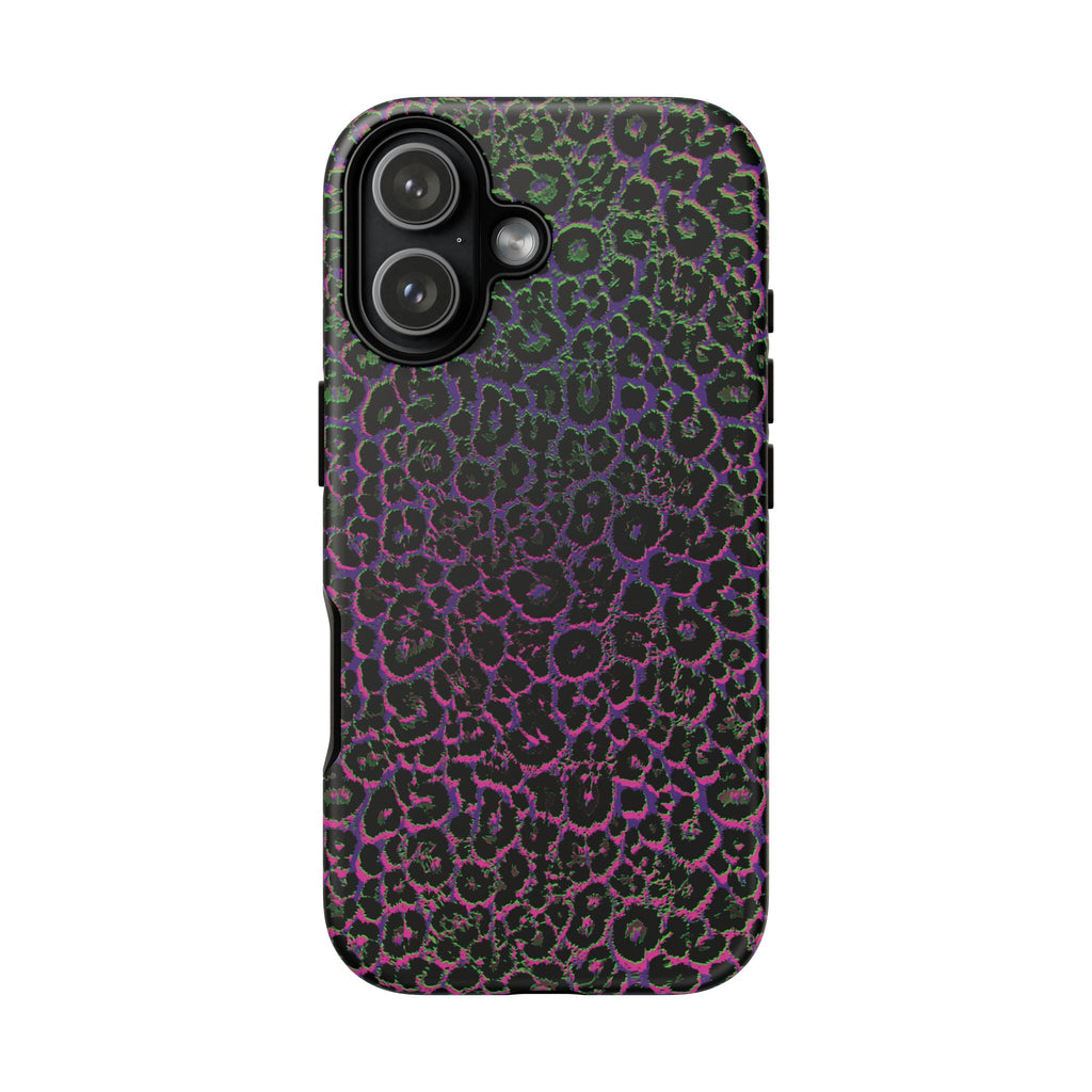 Colorful Leopard Tough Phone Case for iPhone, Galaxy, or Google Pixel