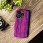 Pink Purple Wood Print Tough Phone Case iPhone, Galaxy, or Google Pixel