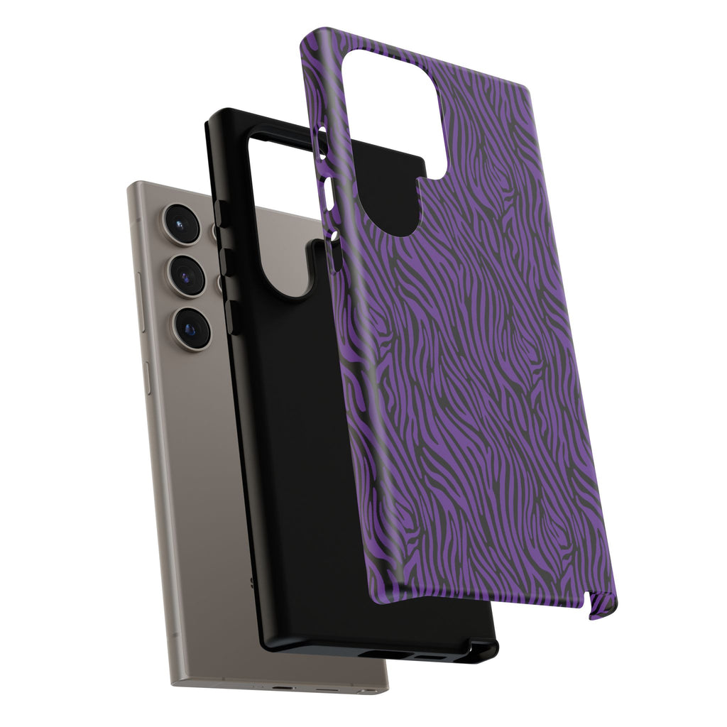 Purple Zebra Tough Phone Case for iPhone, Galaxy, or Google Pixel