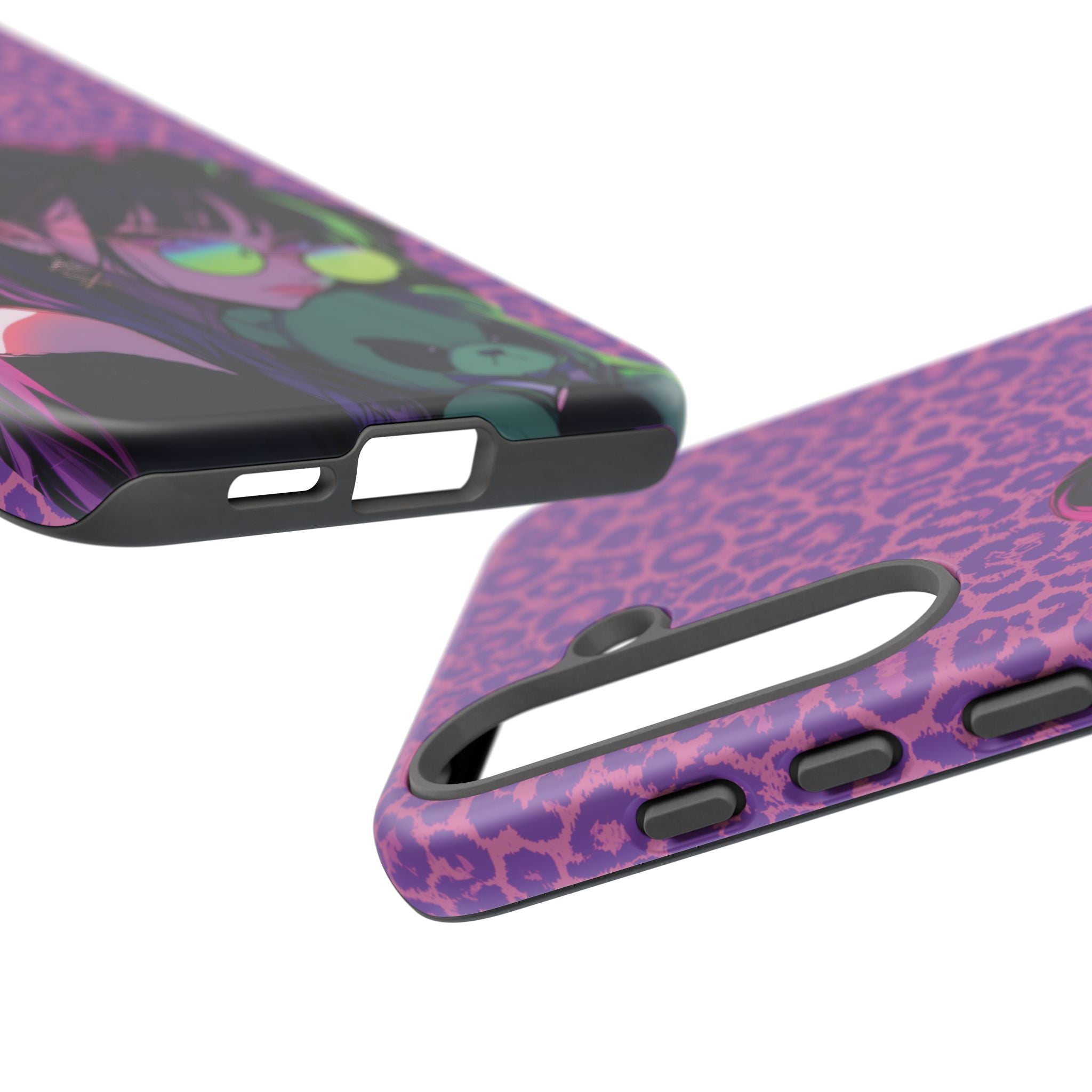 Purple Pink Leopard Kz iPhone, Galaxy and Google Tough Cases