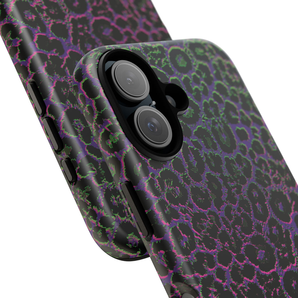 Colorful Leopard Tough Phone Case for iPhone, Galaxy, or Google Pixel