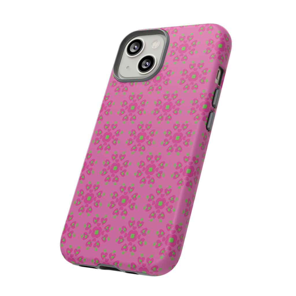 Floresta Heart Pink Tough Phone Case iPhone, Galaxy, or Google Pixel