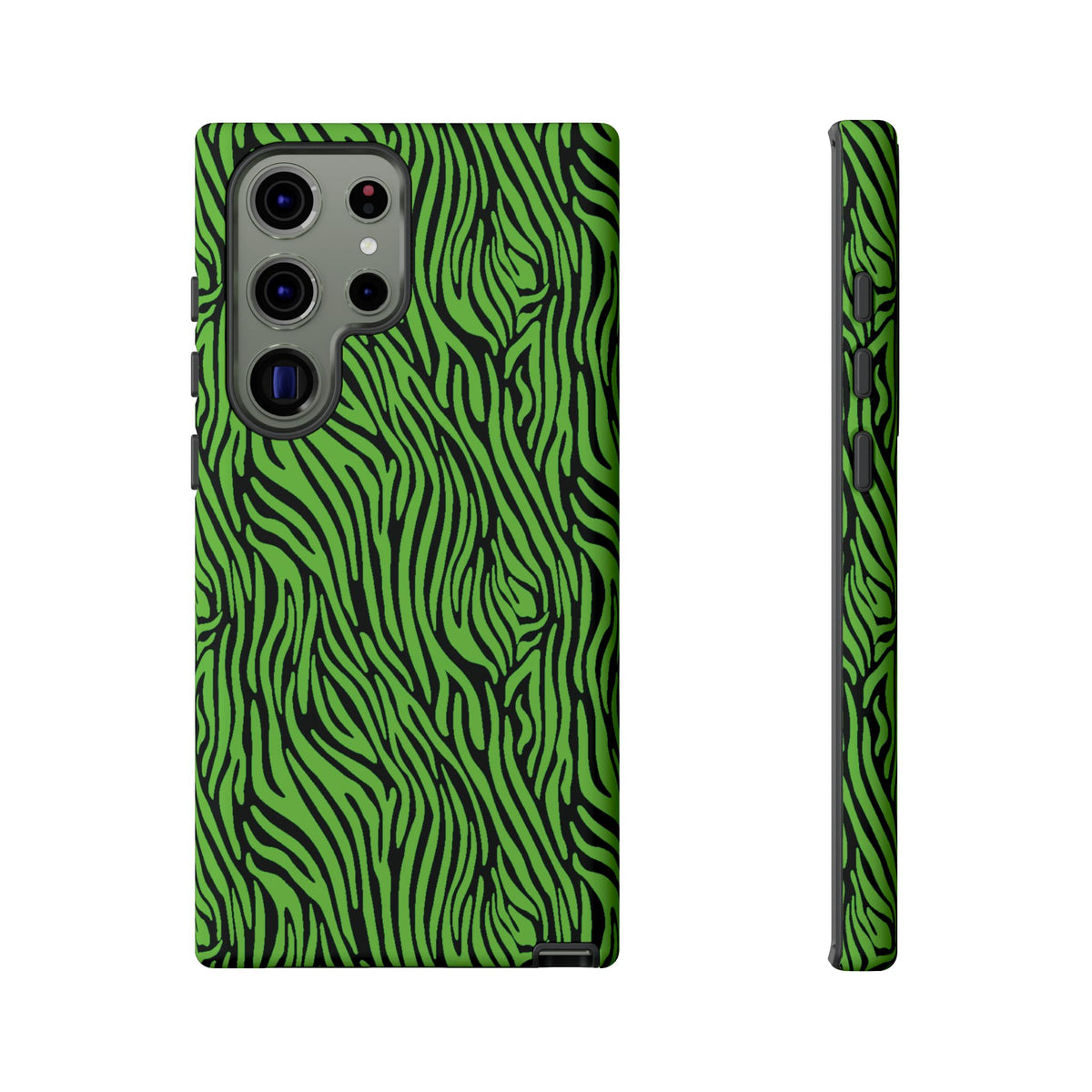 Neon Green Zebra Tough Phone Case iPhone, Galaxy, or Google Pixel