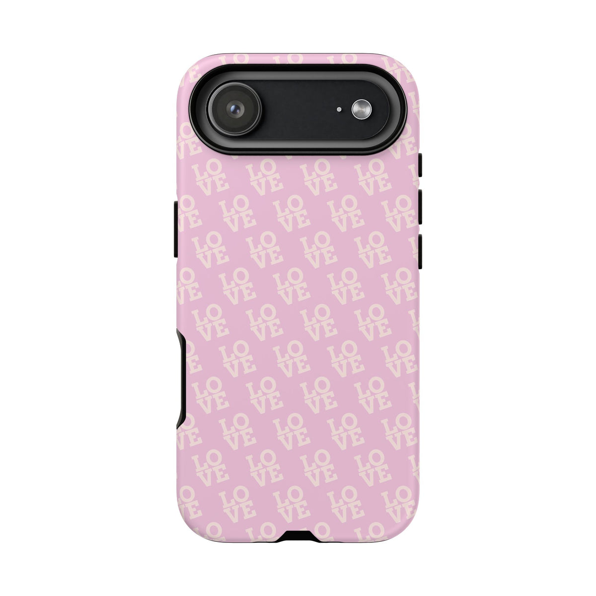 Pink 'LOVE' Pattern Tough Phone Case