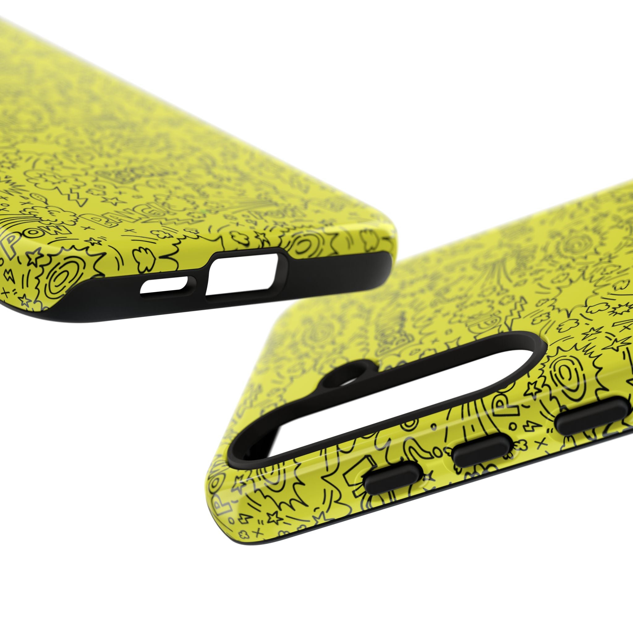 Neon Yellow Wow RG Tough Phone Case for iPhone, Galaxy, or Google Pixel