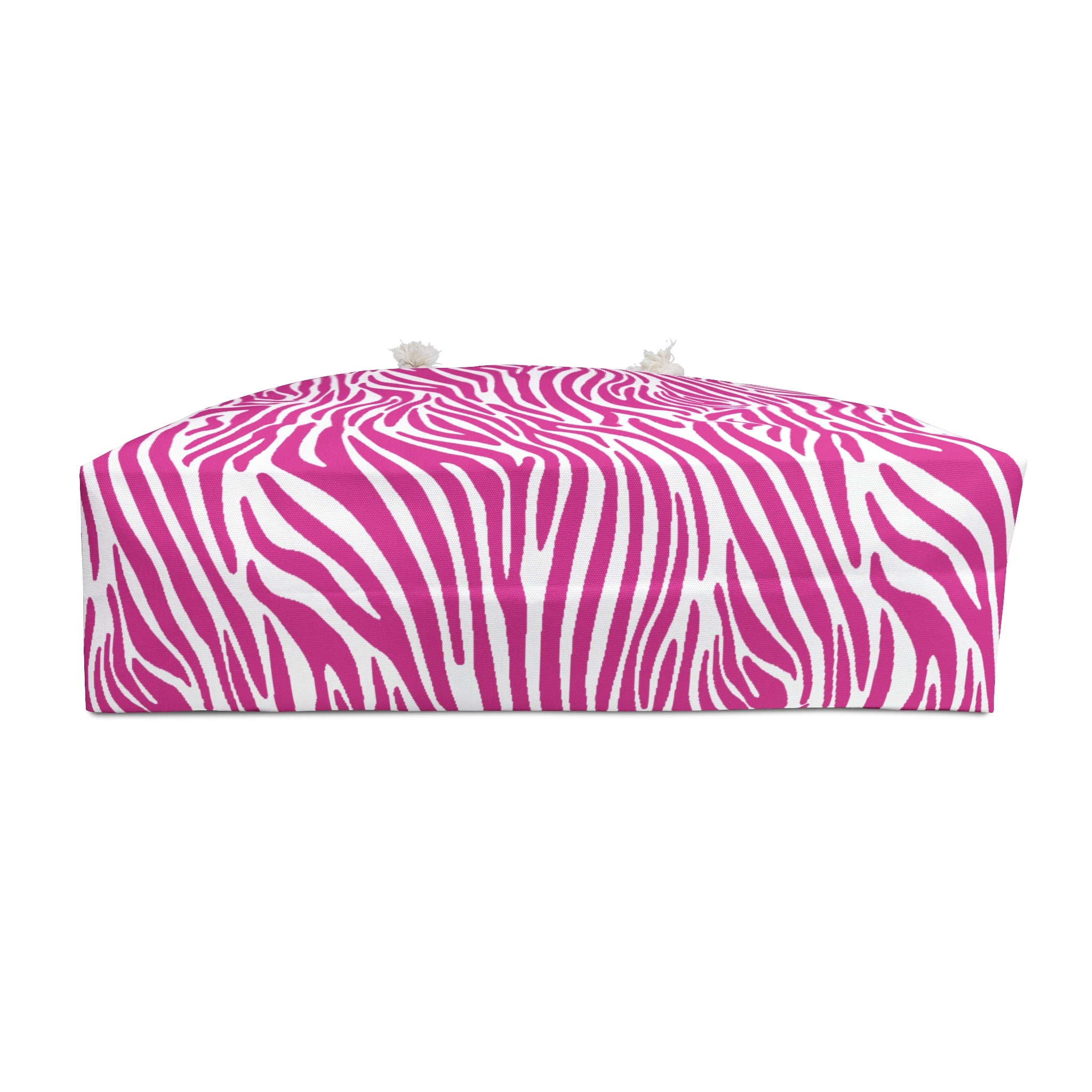Pink Zebra Eco Friendly Weekender Bag, Travel Tote, Beach Bag