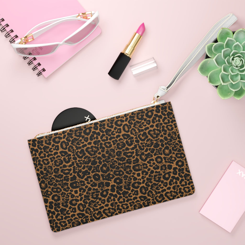 Leopard Print Clutch Bag