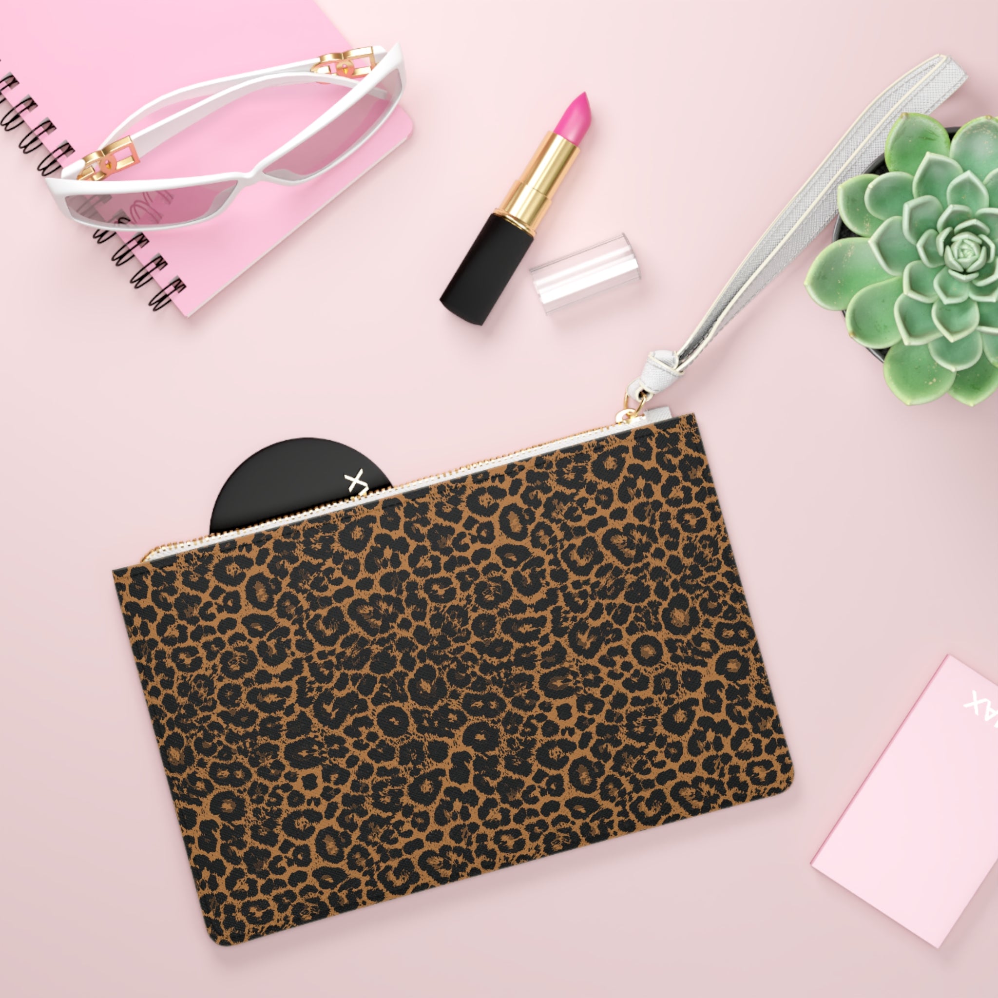 Leopard Print Clutch Bag