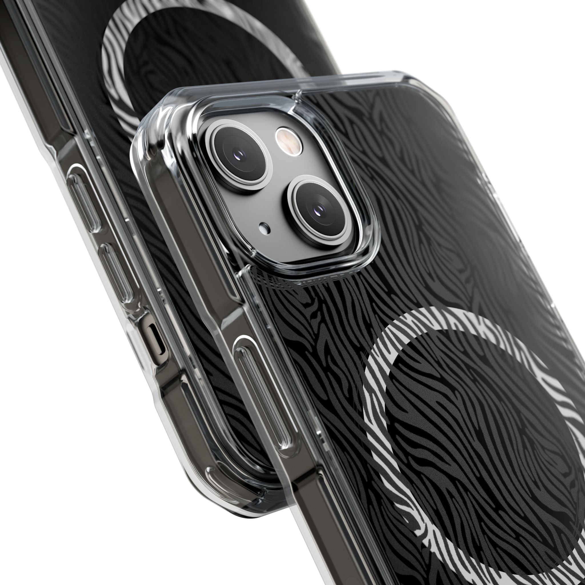 Zebra Magnetic iPhone 14, 15, 16 Series Clear Impact Cases