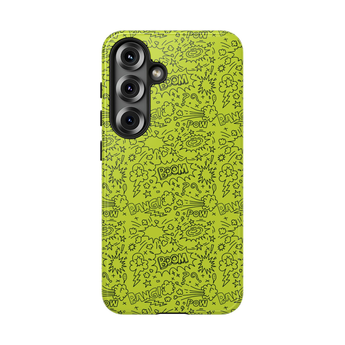 Neon Lime Wow Tough Case for iPhone, Galaxy, or Google Pixel