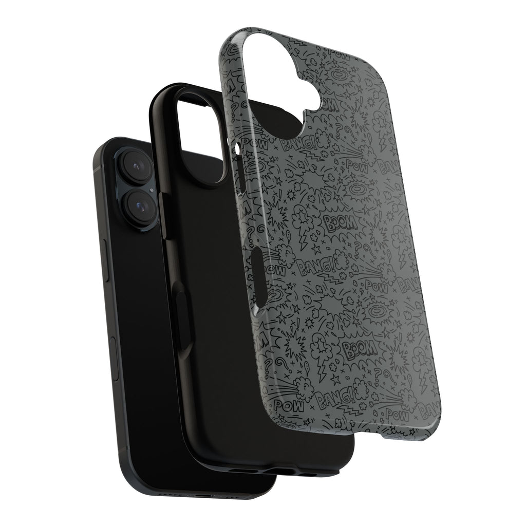 POW BOOM Comics style Tough Phone Case for iPhone, Galaxy, or Google Pixel