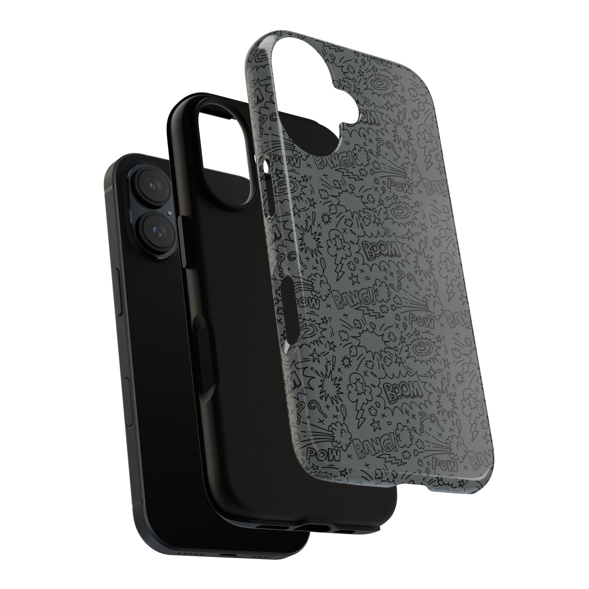 POW BOOM Comics style Tough Phone Case for iPhone, Galaxy, or Google Pixel