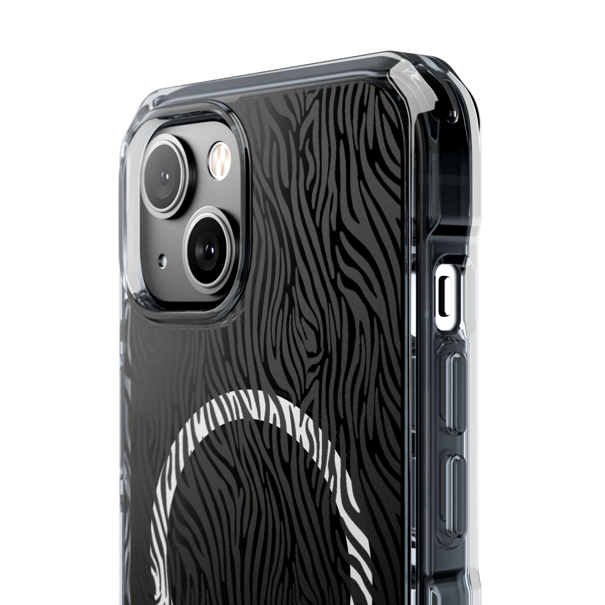 Zebra Magnetic iPhone 14, 15, 16 Series Clear Impact Cases