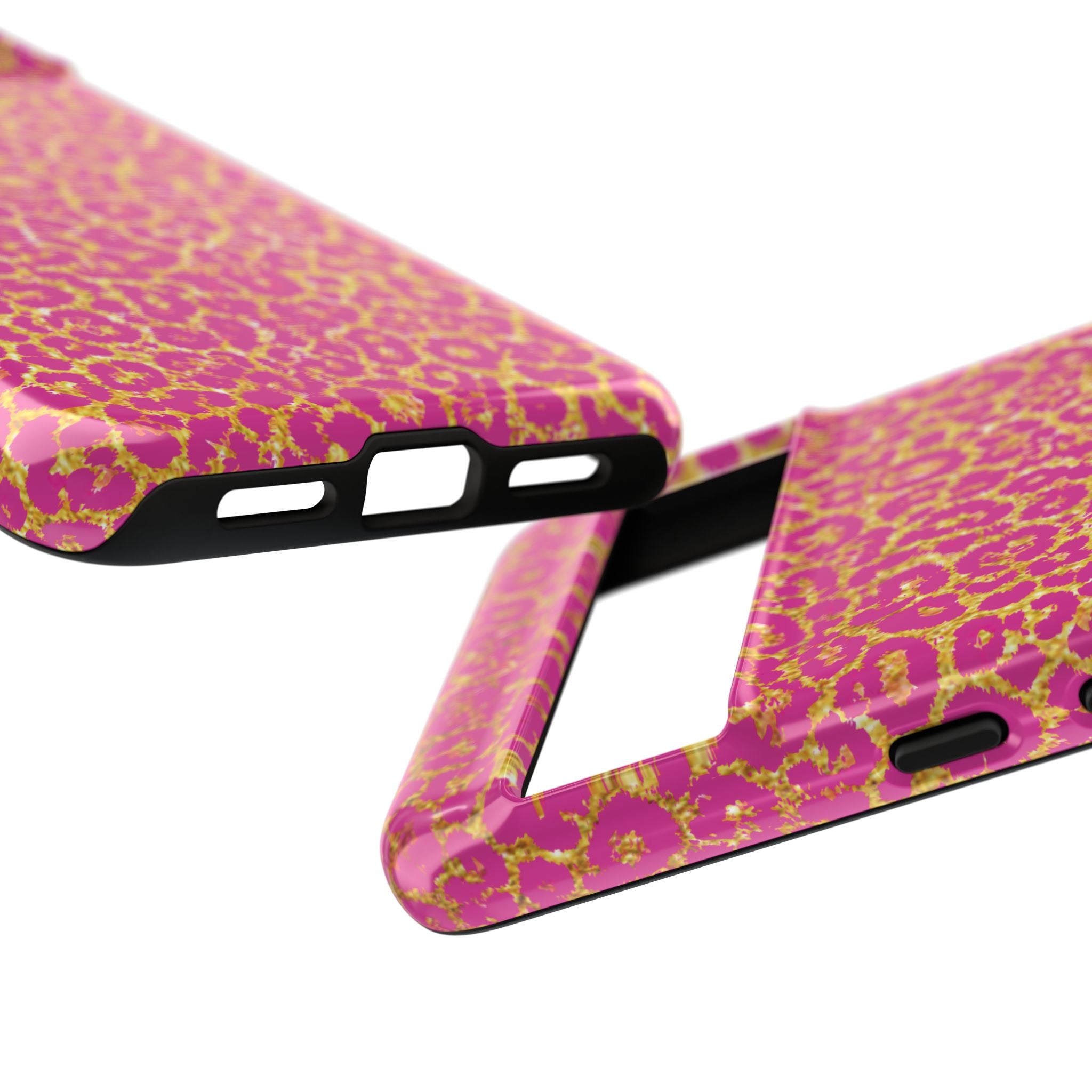 Pink Gold Leopard Tough Case for iPhone, Galaxy, or Google Pixel