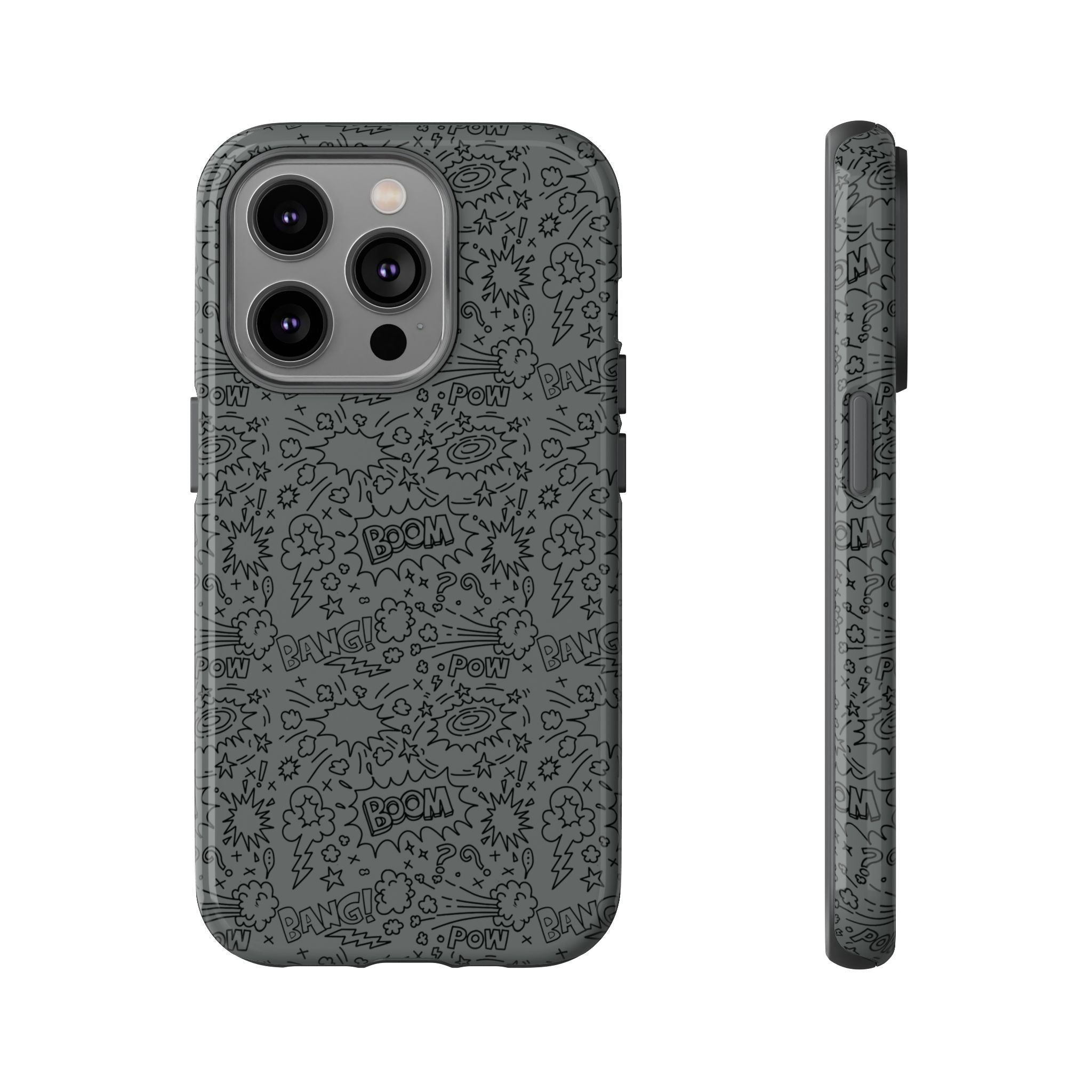 POW BOOM Comics style Tough Phone Case for iPhone, Galaxy, or Google Pixel