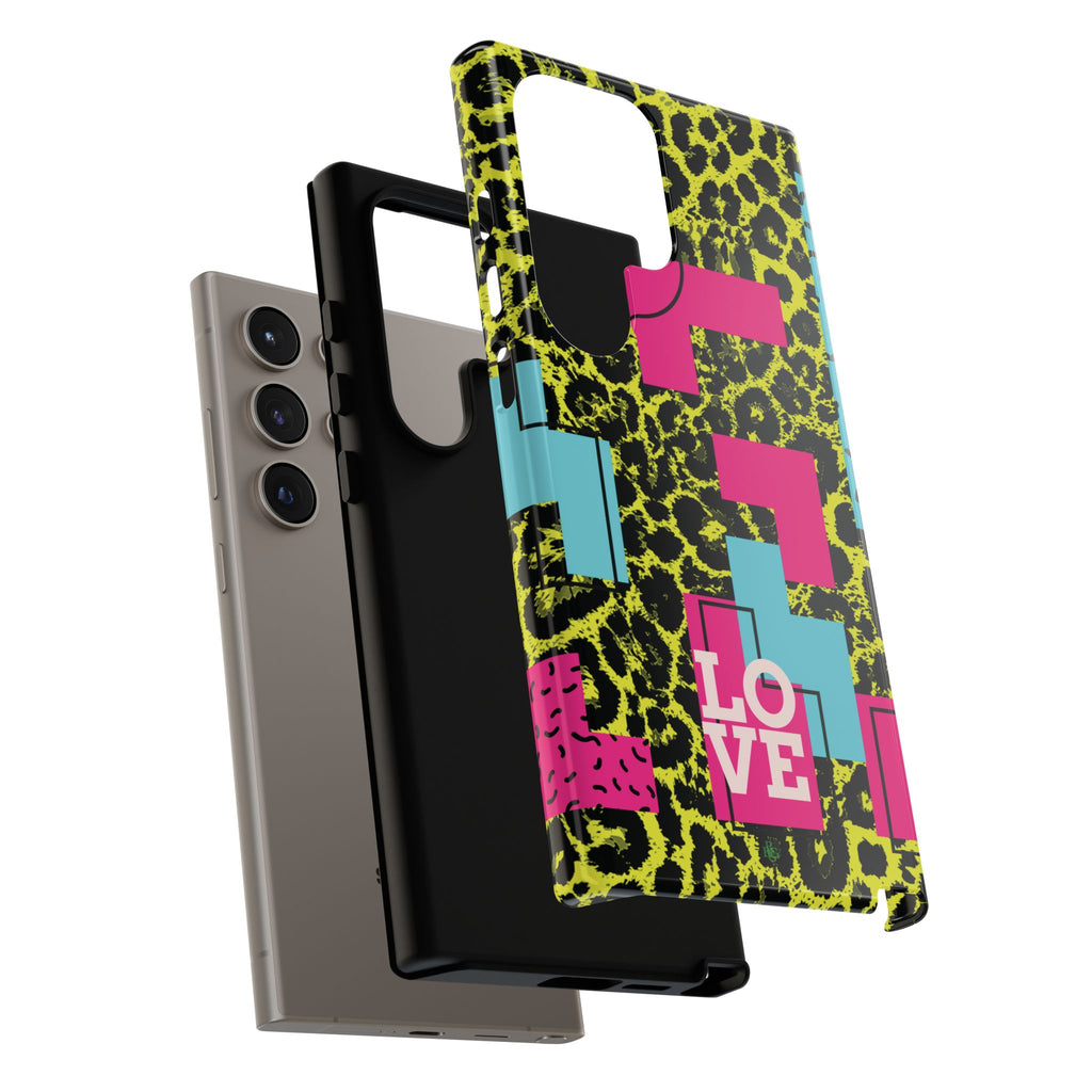 LOVE Neon Yellow RG Phone Case iPhone, Galaxy and Google Tough Cases
