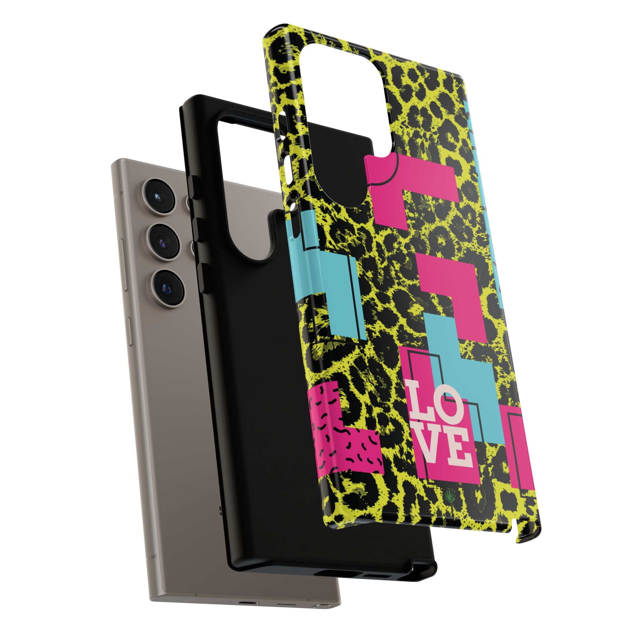 LOVE Neon Yellow RG Phone Case iPhone, Galaxy and Google Tough Cases