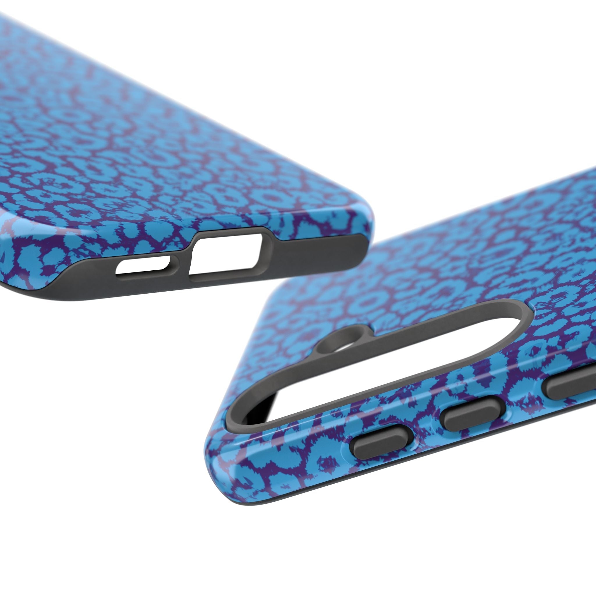 Blue Purple Leopard Tough Phone Case iPhone, Galaxy, or Google Pixel