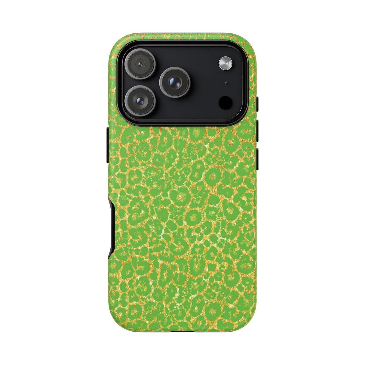 Neon Green Gold Leopard Tough Phone Case iPhone, Galaxy, or Google Pixel