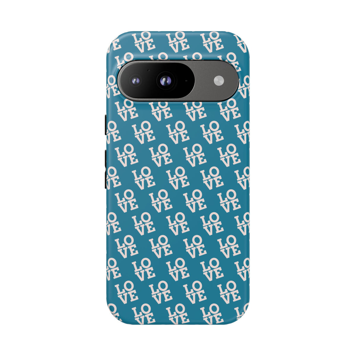 LOVE Teal Green Tough Phone Case iPhone, Galaxy, or Google Pixel