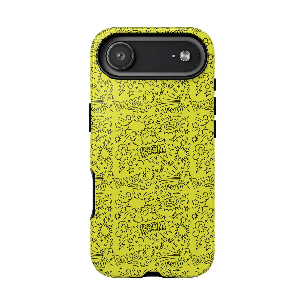Neon Yellow Wow RG Tough Phone Case for iPhone, Galaxy, or Google Pixel
