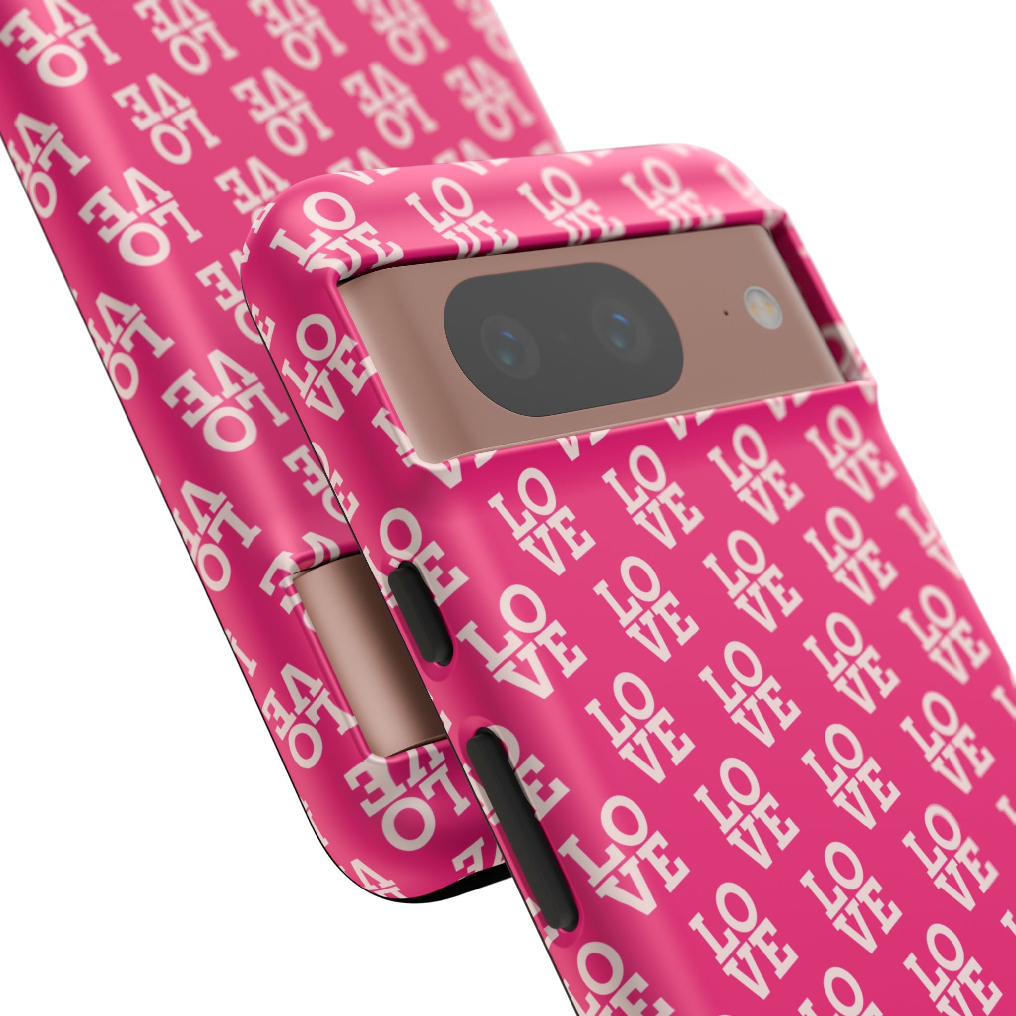 Vibrant Pink LOVE Tough Case iPhone, Galaxy, or Google Pixel