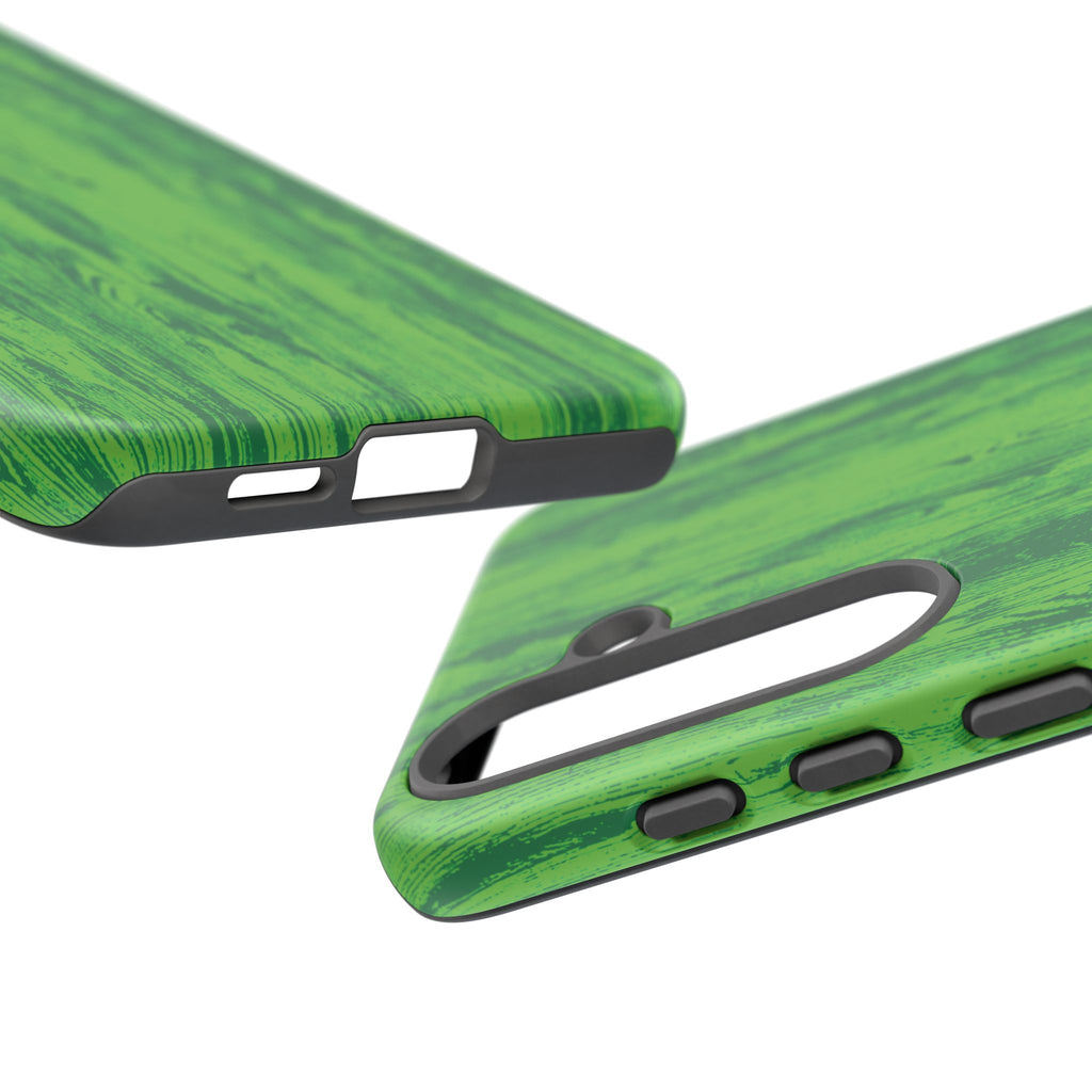 Neon Green Wood Tough Phone Case iPhone, Galaxy, or Google Pixel