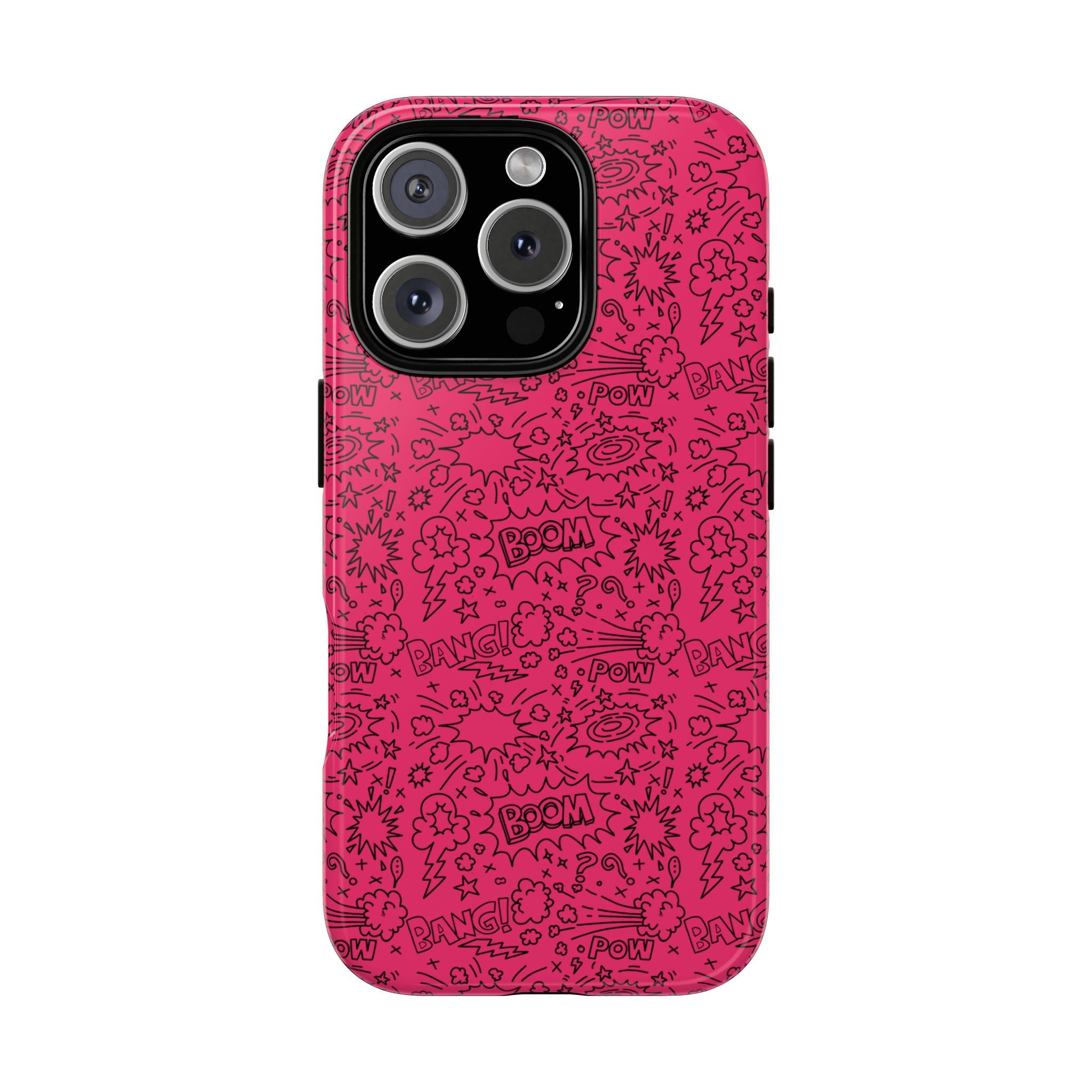 Pink Wow Tough Case for iPhone, Galaxy, or Google Pixel