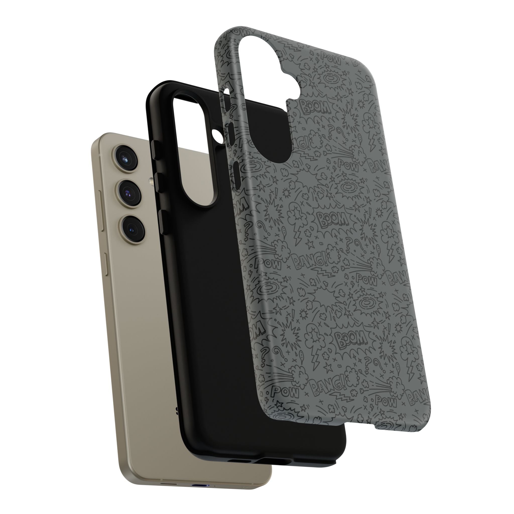 POW BOOM Comics style Tough Phone Case for iPhone, Galaxy, or Google Pixel