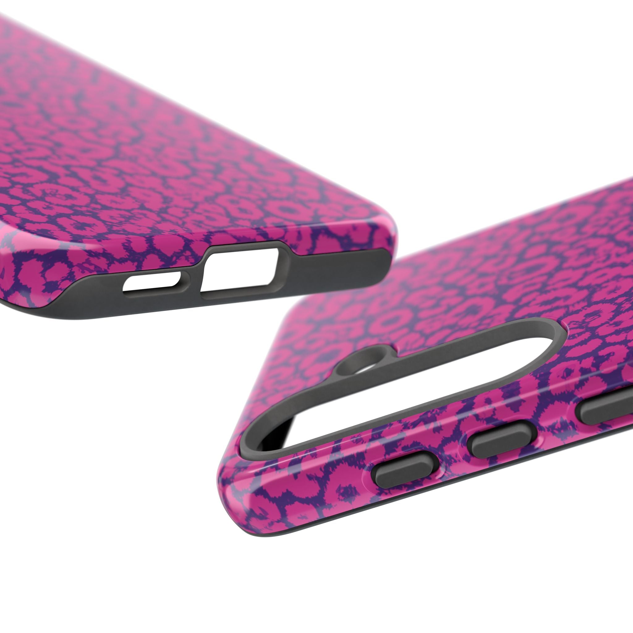 Pink Purple Leopard Tough Phone Case iPhone, Galaxy and Google Pixel